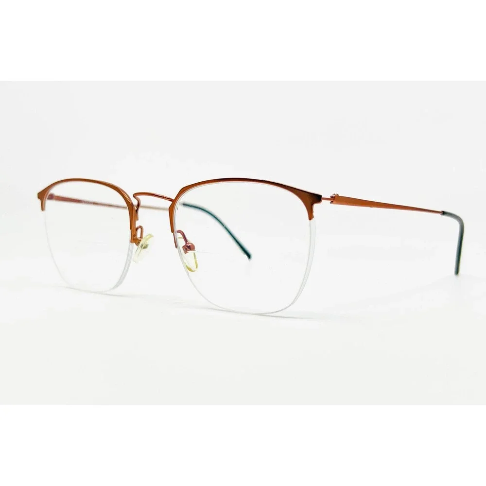 EyeBuyDirect Urban Eyeglasses Unisex Copper Brown Semi-Rimless 53-20-145